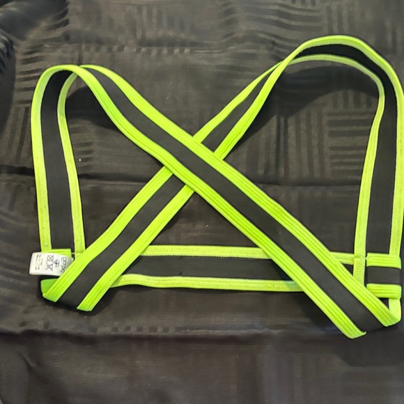 Men's Neon Green and Black Suspenders - Picture 3 of 3